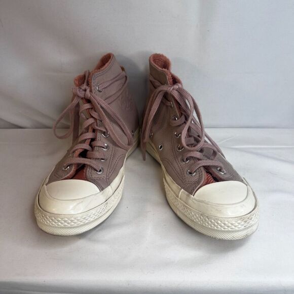 Converse Chuck Taylor Pink Leather Faux Fur Lined High Top Counter Climate 6.5 - Picture 10 of 10